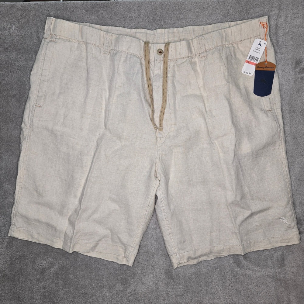 Tommy Bahama Linen Out Loud Shorts Mens 3XL Natural Beige 100% Linen BT820502